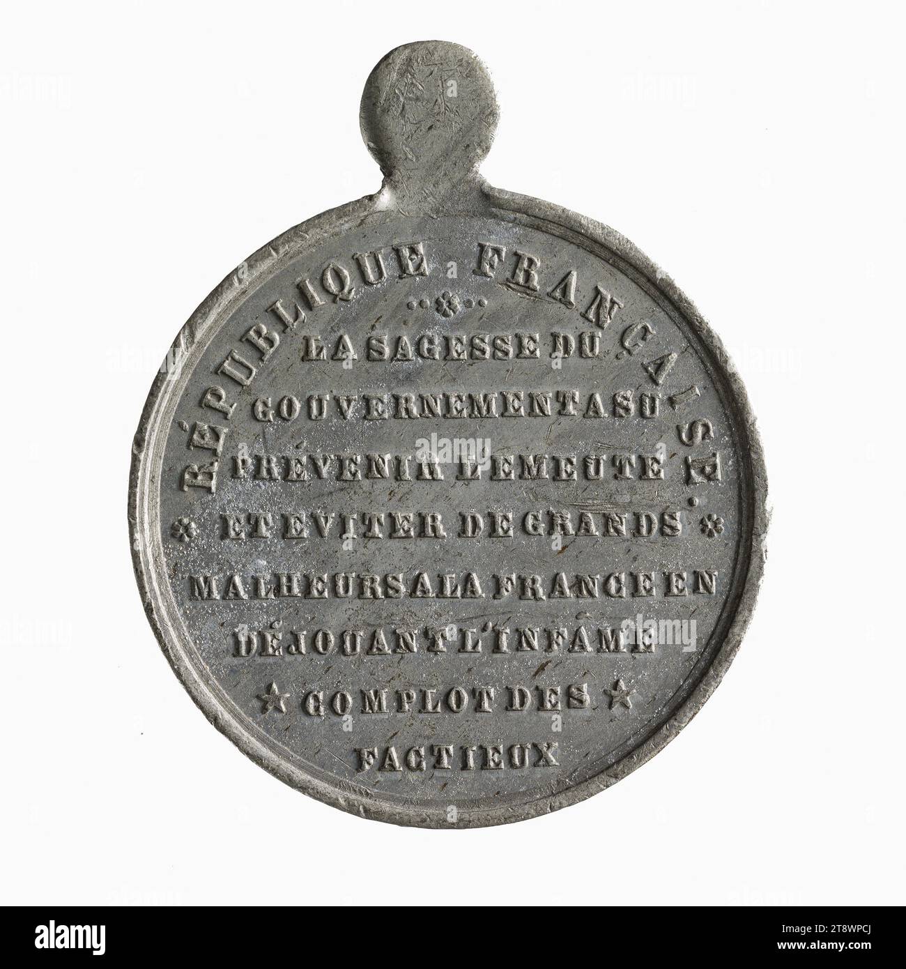 Repression of a riot, around 1848, Anonymous, Engraver in medals, Array ...