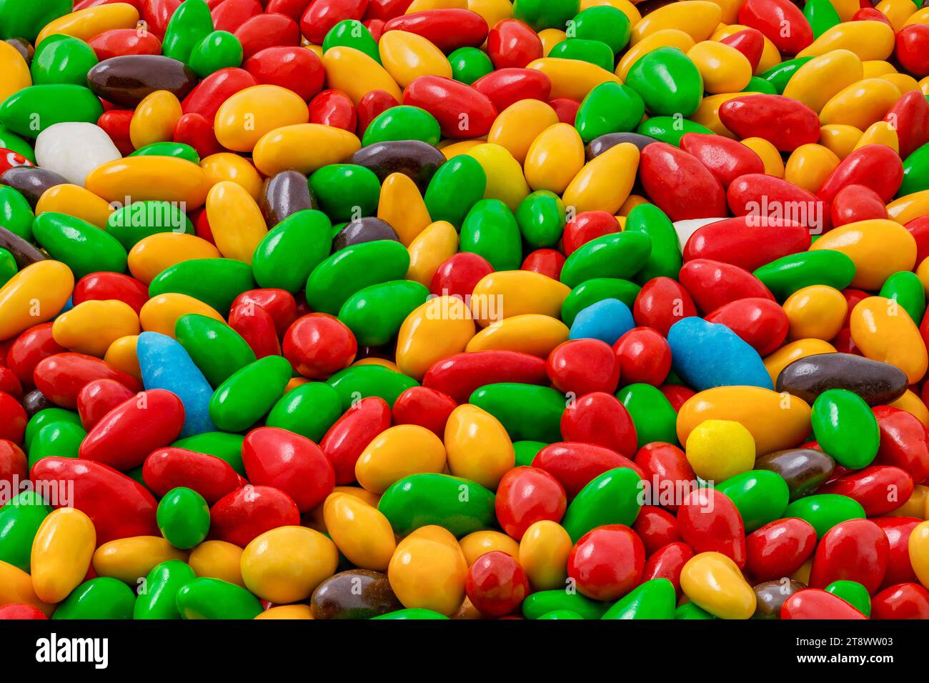Candy in multi colored glaze in bulk, mini pieces, uniform texture ...