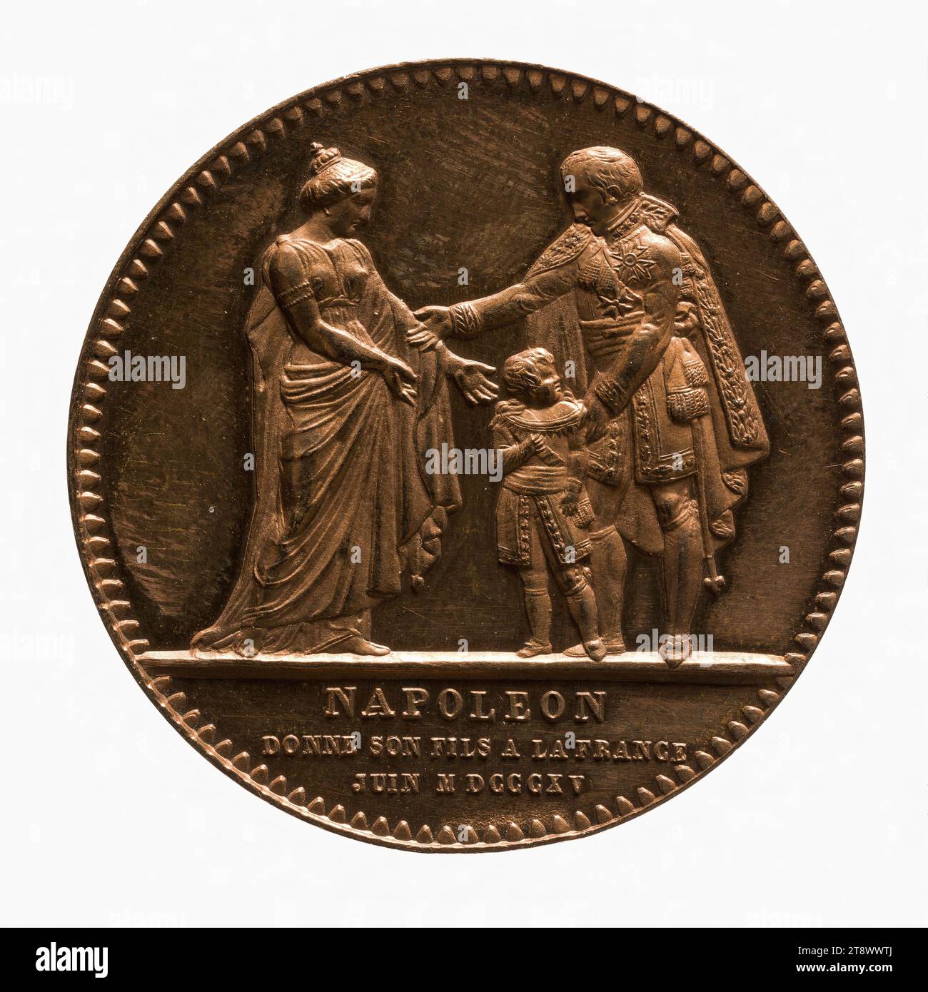 Napoleon II child, 1815, Borrel, Valentin Maurice, Engraver in medals, Array, Numismatics, Medal, Paris, Dimensions - Work: Diameter: 3.2 cm, Weight (type dimension): 11.74 g Stock Photo