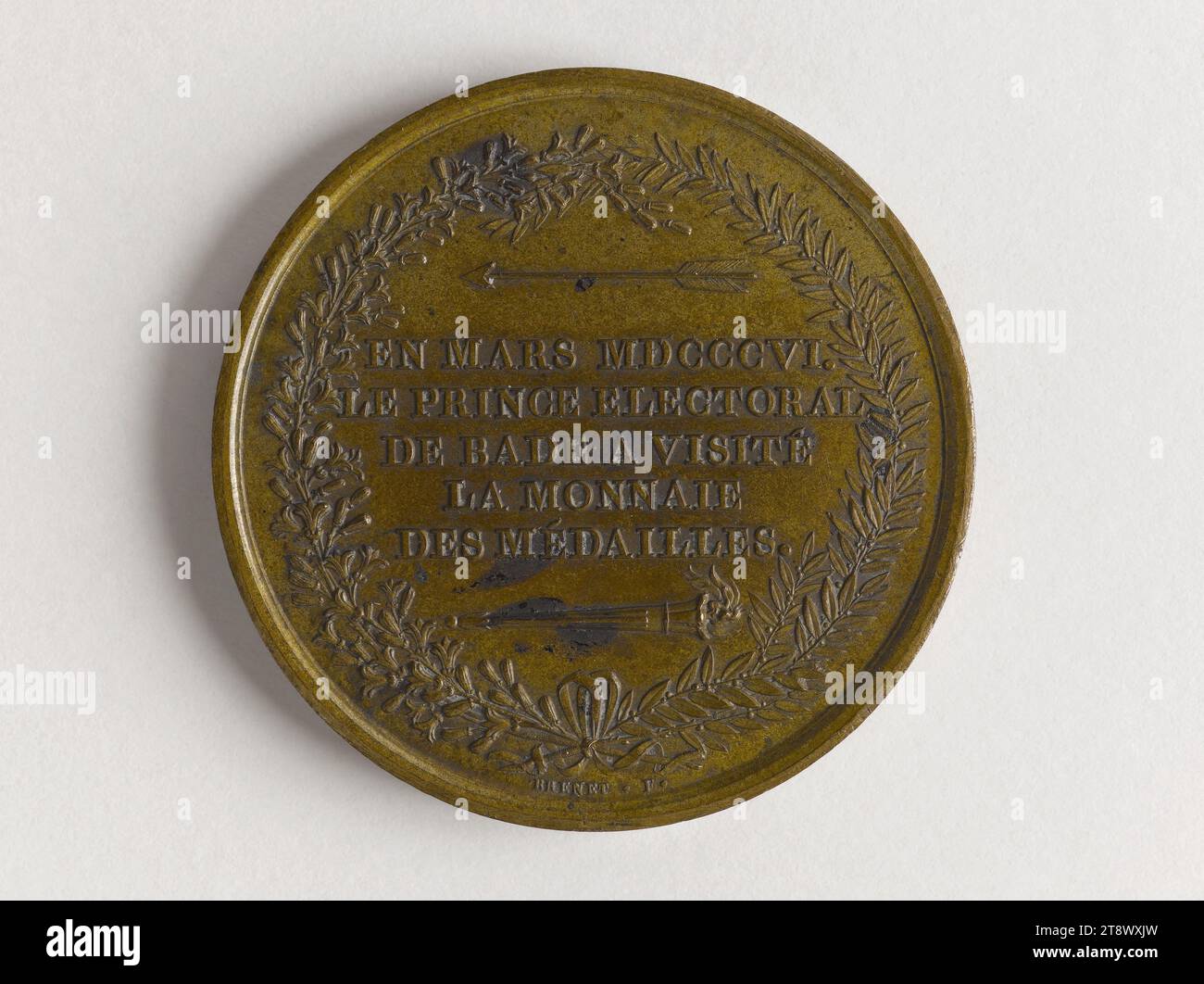 Visit of the Prince of Baden to the Mint of Medals, March 1806., Brenet, Nicolas, Engraver in medals, Array, Numismatics, Medal, Dimensions - Work: Diameter: 4.1 cm, Weight (type dimension): 35.36 g Stock Photo