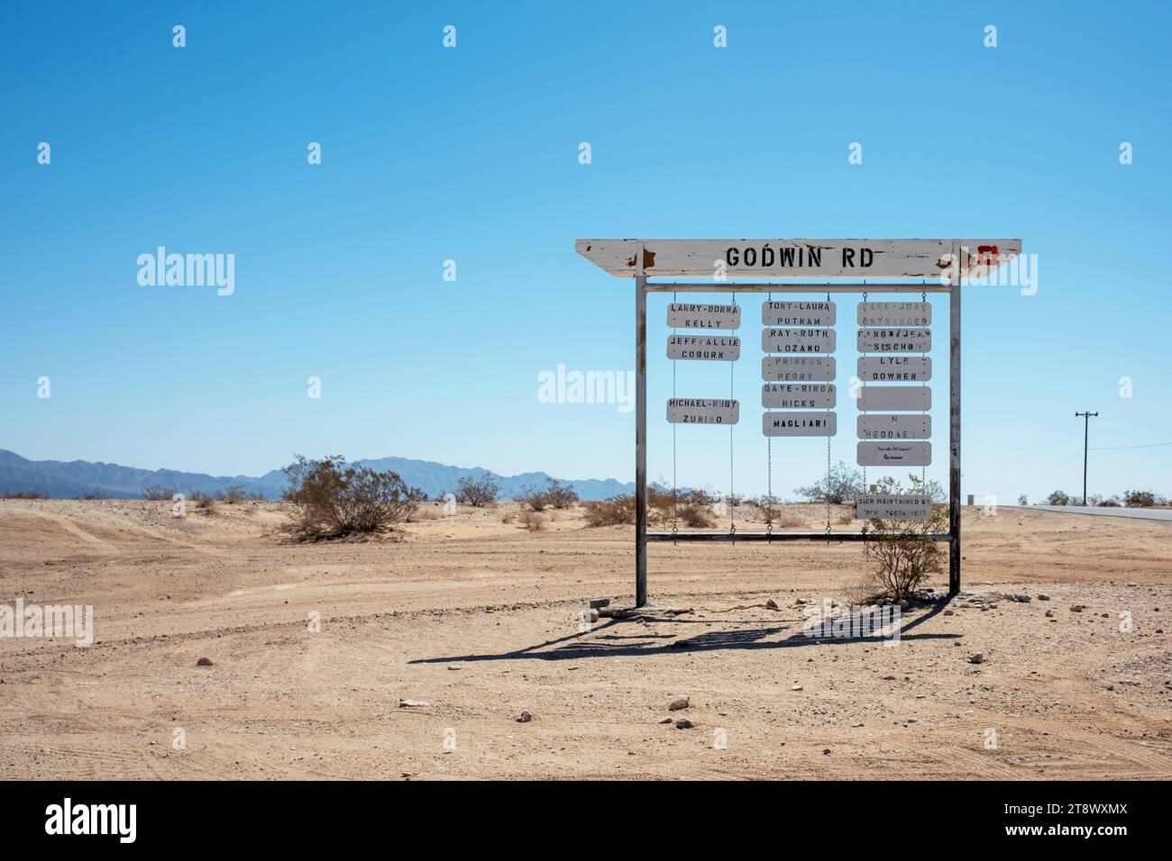 Twentynine Palms, California May 14, 2023 A Signboard full of