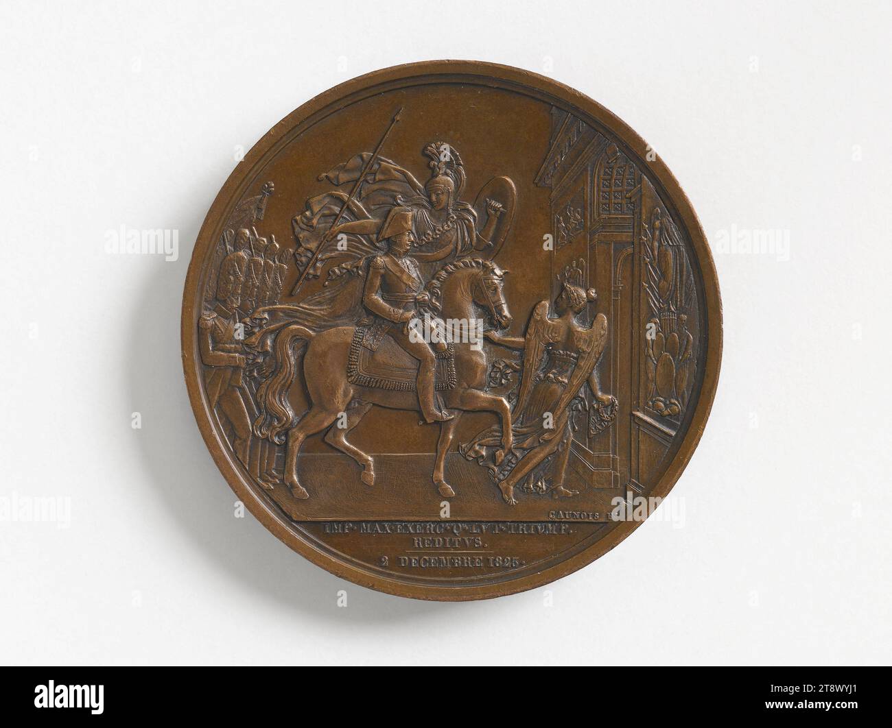Return of the Duke of Angoulême to Paris, December 2, 1823, Caunois, François-Augustin, Engraver in medals, Array, Numismatics, Medal Stock Photo