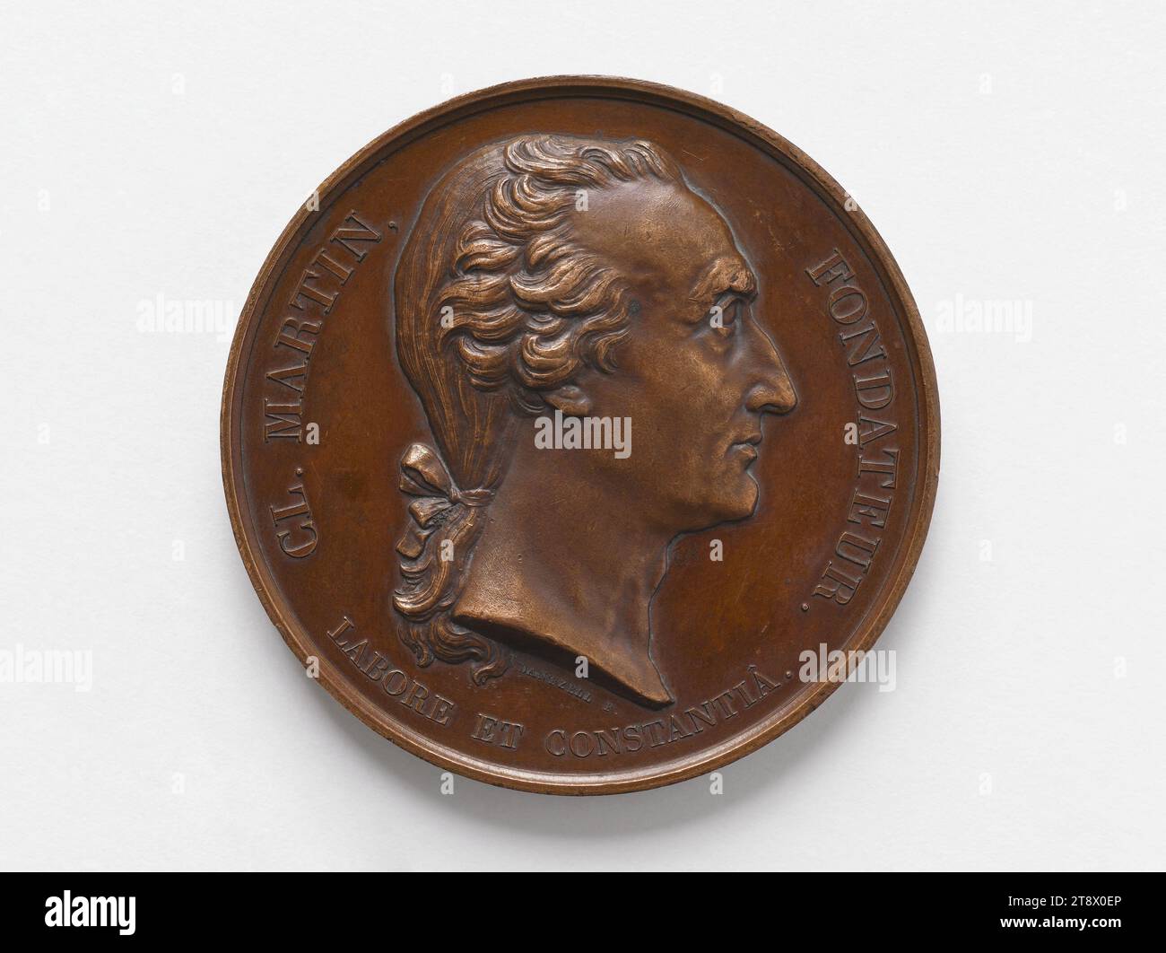 Claude Martin (1735-1800), French soldier of the French East India Company, then general of the English East India Company, founder of the La Martinière schools, 1851, Dantzell, Joseph, Engraver in medals, In 1851, Numismatics, Medal, Dimensions - Work: Diameter: 5 cm, Weight (type dimension): 64.21 g Stock Photo