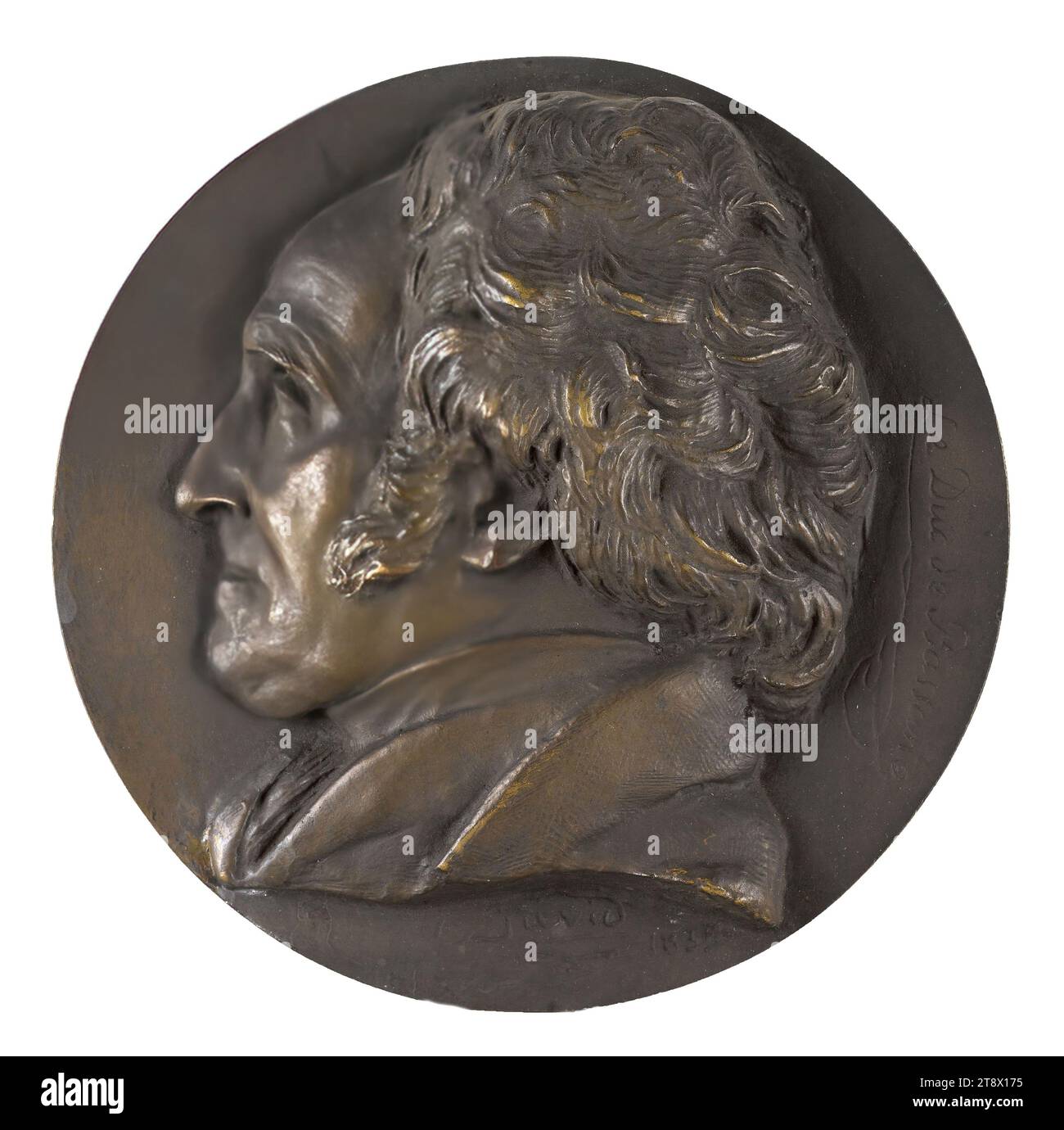 Portrait of Hugues-Bernard Maret, Duke of Bassano (1763-1839), statesman, David d'Angers, Pierre-Jean, Sculptor, In 1835, 19th century, Sculpture, Medallion (sculpture), Dimensions - Work: Diameter: 16.5 cm Stock Photo