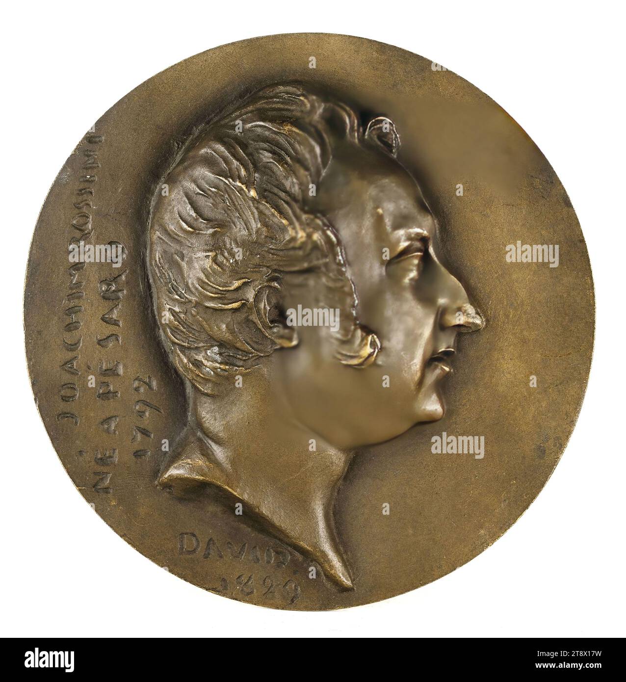 Portrait of Gioacchino Rossini (1792-1868), Italian Composer, David d'Angers, Pierre-Jean, Sculptor, Richard, Louis, Founder, Array, Sculpture, Medallion (sculpture), Dimensions - Work: Diameter: 11.8 cm Stock Photo