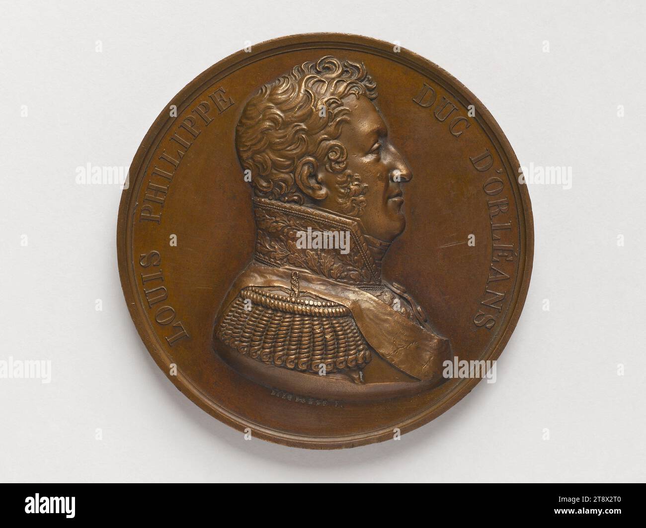 Louis-Philippe d'Orléans (1773-1850), Duke of Orléans, King of the French (1830-1848), 1818, Dieudonné, Jacques-Augustin, Engraver in medals, In 1818, Numismatics, Medal, Dimensions - Work: Diameter: 6.8 cm, Weight (type dimension): 145.76 g Stock Photo