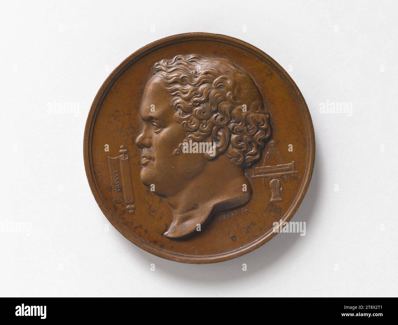 Barnabé Brisson (1777-1828), Civil Engineer, Domard, Joseph François, Medal Engraver, Array, Numismatics, Medal Stock Photo