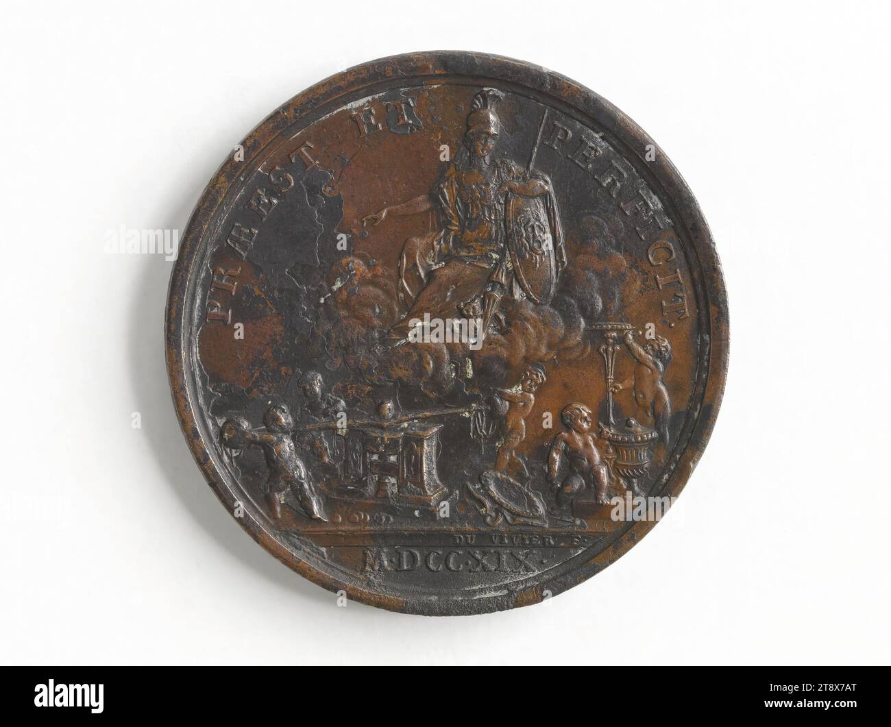 Nicolas de Launay (1647-1727), director of the Mint for medals (1696-1727), 1719, Duvivier, Jean, Engraver in medals, In 1719, Numismatics, Medal, Bronze, Dimensions - Work: Diameter: 4.15 cm, Weight (type dimension): 33.53 g Stock Photo