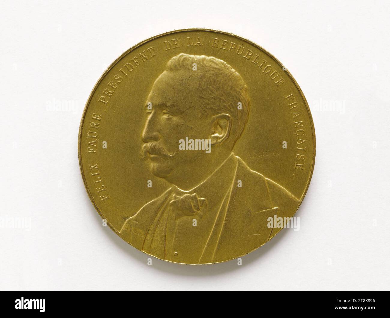 Félix Faure (1841-1899), President of the Republic (1895-1899), 1895, Fouchet, A., Engraver in medals, Array, Numismatics, Medal, Dimensions - Work: Diameter: 4 cm, Weight (type dimension): 21.34 g Stock Photo