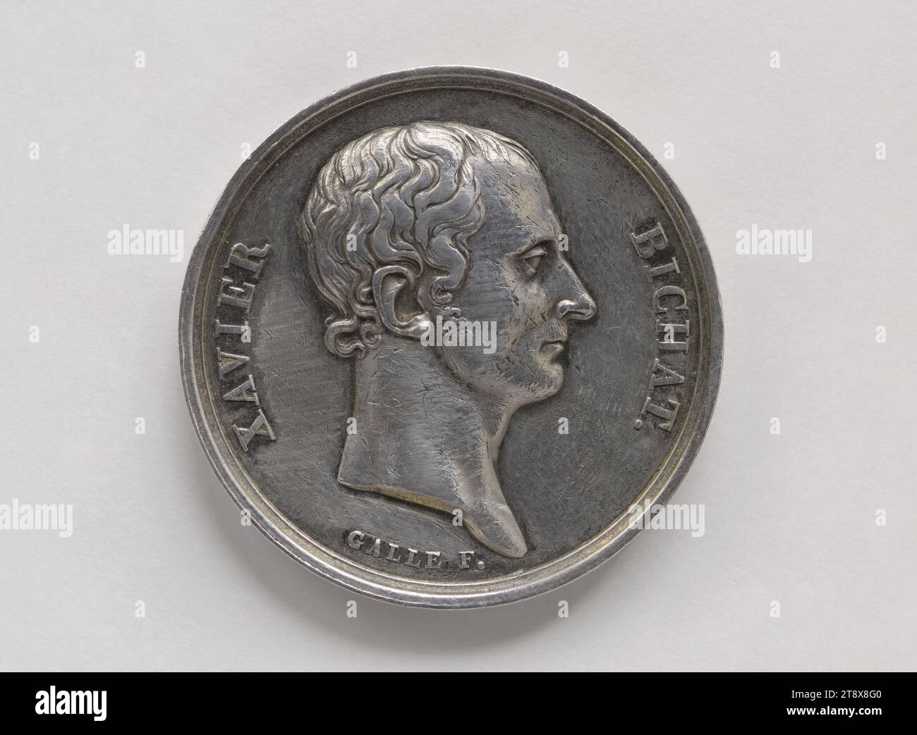 Marie François Xavier Bichat (1771-1802), French biologist and physiologist, 1807, Galle, André, Engraver in medals, In 1807, Numismatics, Medal, Dimensions - Work: Diameter: 2.7 cm Stock Photo