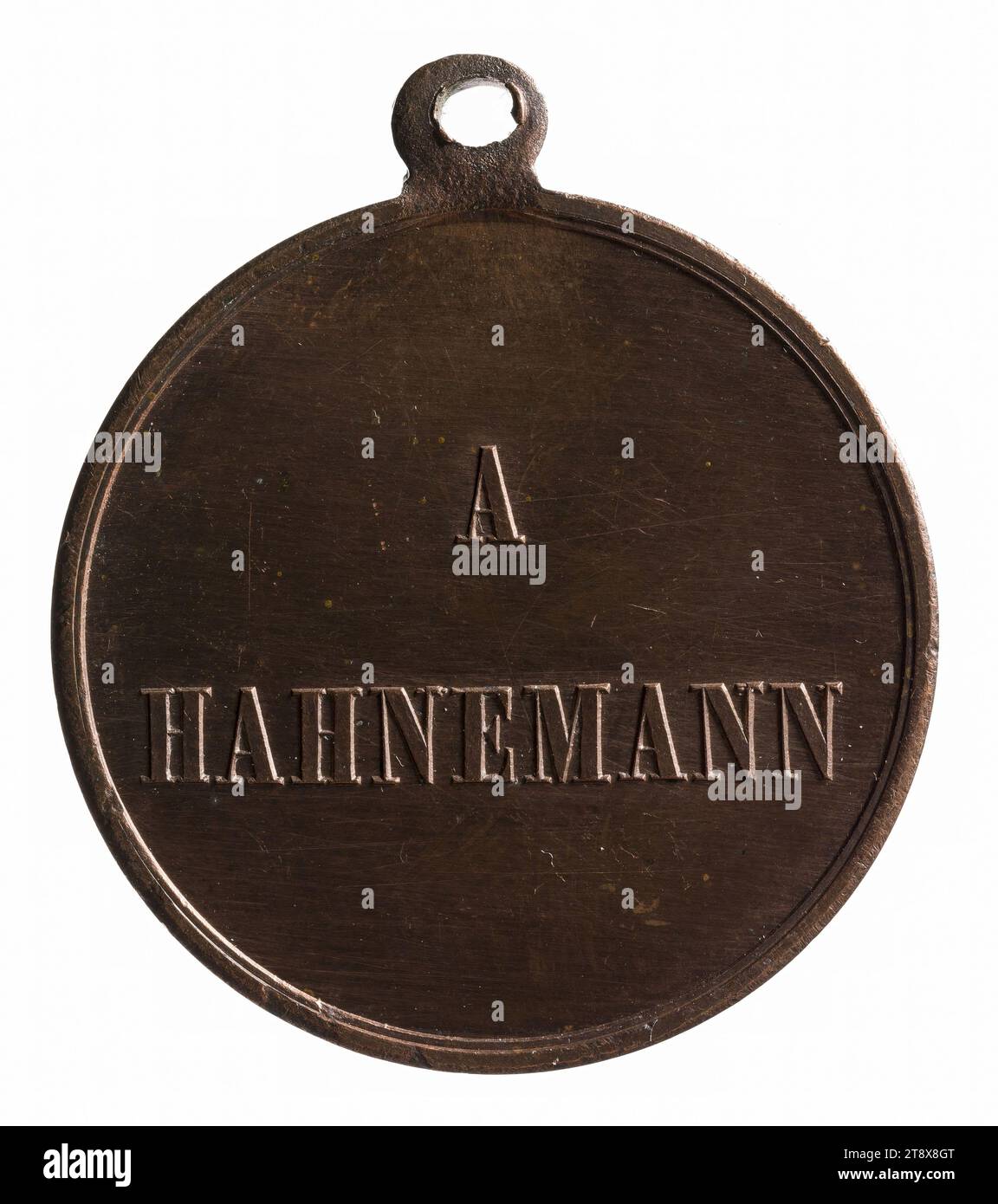 Hahnemann, 19th century, Garnier, Auguste, Engraver in medals, 19th century, Numismatics, Medal, Copper, Dimensions - Work: Diameter: 3.3 cm, Weight (type dimension): 13.45 g Stock Photo