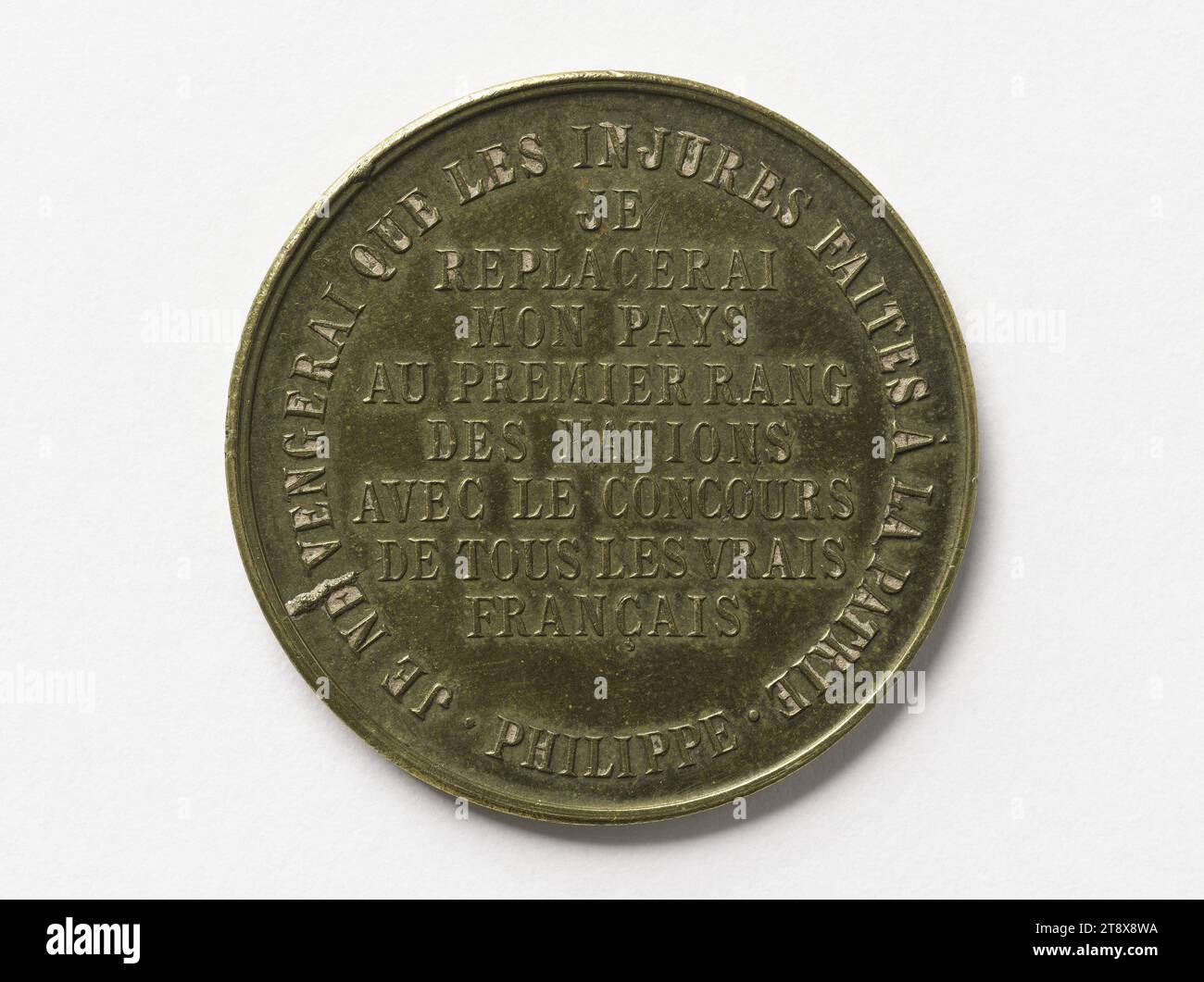 Louis Philippe Albert d'Orléans, Count of Paris (1838-1894), Prince Royal of France (1842-1848), 1899, Gatteaux, Engraver in medals, In 1899, Numismatics, Medal, Dimensions - Work: Diameter: 3 cm, Weight (type dimension): 7.75 g Stock Photo