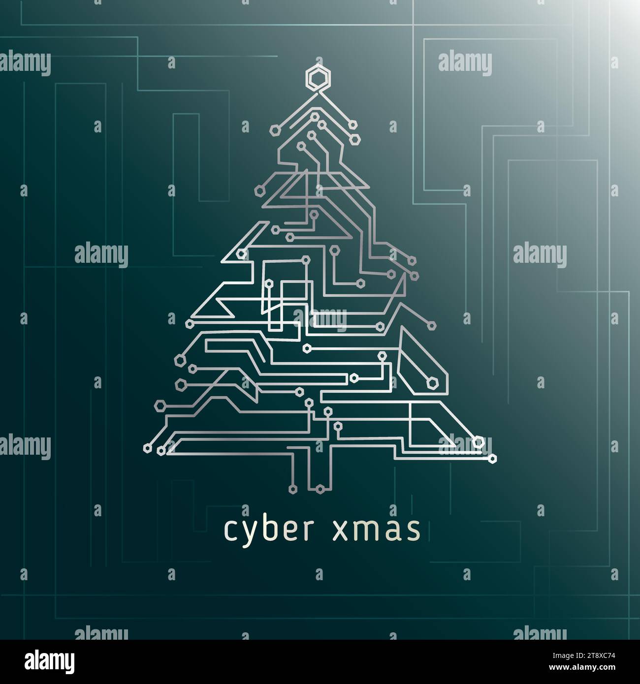 Technology Christmas tree.Christmas tree from digital electronics ...