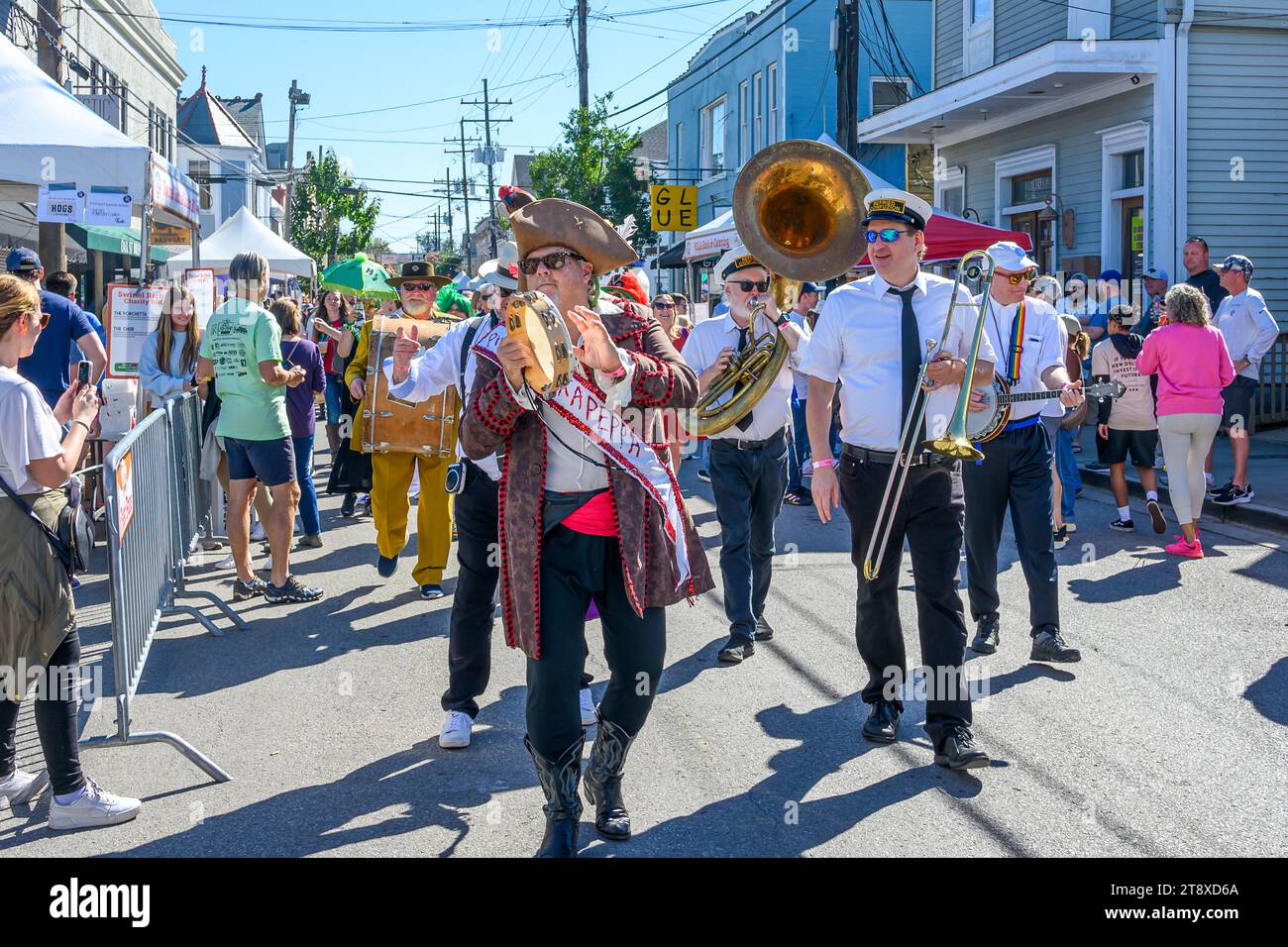 NEW ORLEANS, LA, USA NOVEMBER 19, 2023 Refried Confuzion Brass Band