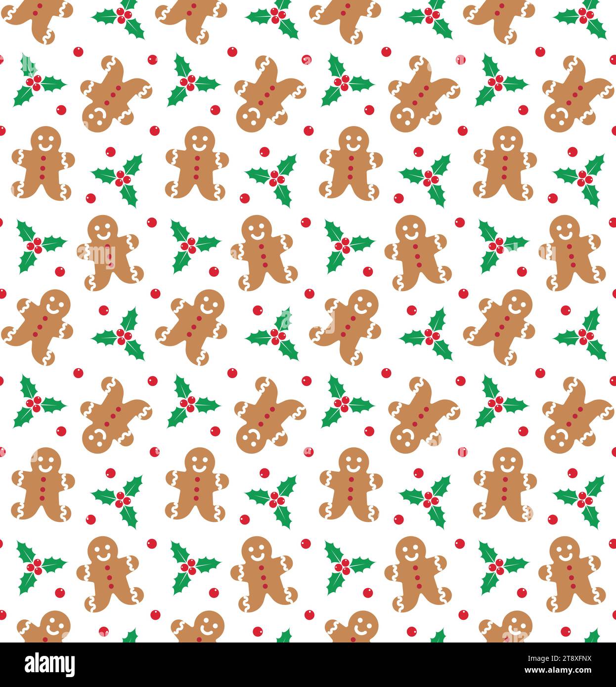 Gingerbread Man Christmas Wrapping Paper Seamless Pattern Stock Photo,  Picture and Royalty Free Image. Image 66974701.