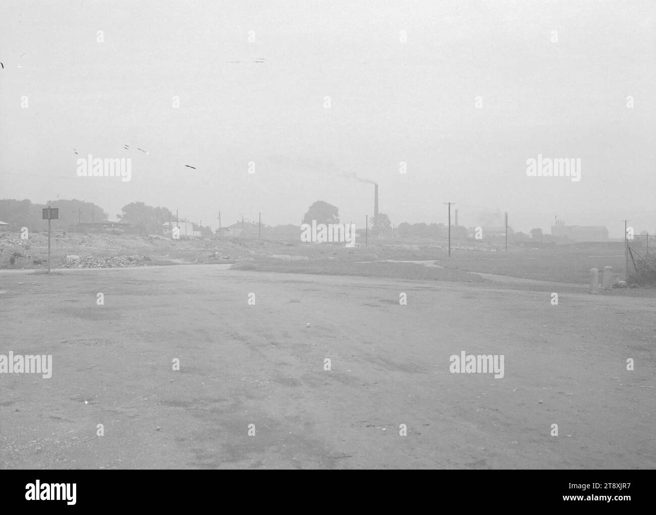 View of the Prater near the stadium, Martin Gerlach jun. (1879-1944), photographer, dated c. 1938-1940, glass, negative, height 17.9 cm, width 23.8 cm, Prater, urban planning and urban development, 2nd district: Leopoldstadt, landscapes, The Vienna Collection Stock Photo