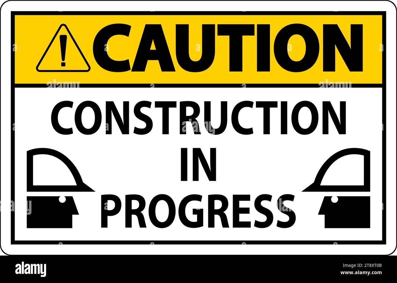 Caution Sign Construction In Progress Stock Vector