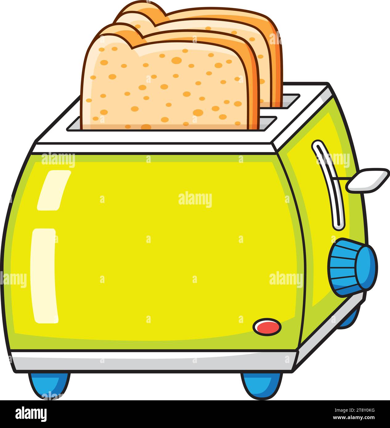 Toaster with toasts Stock Vector