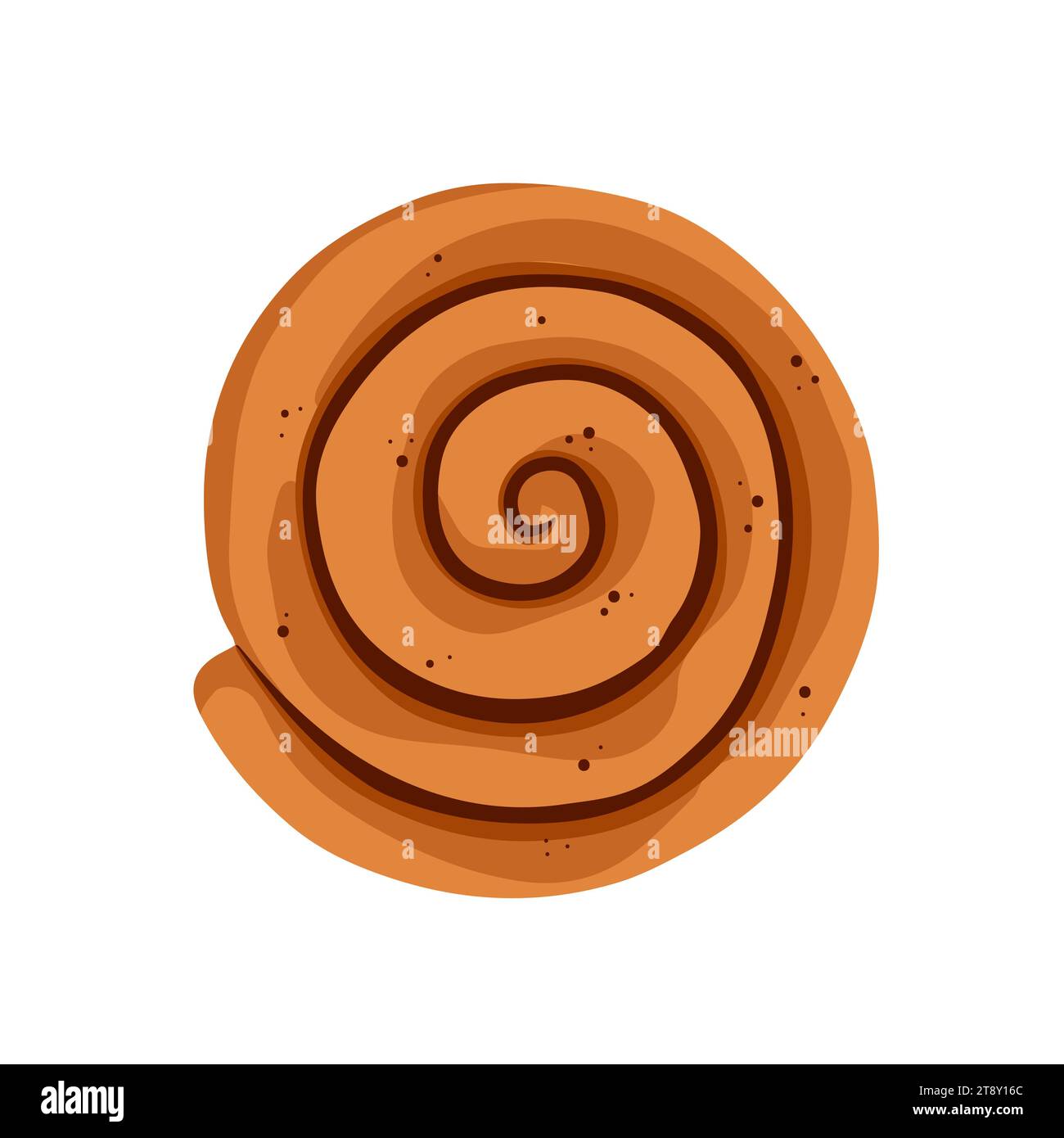 Cinnamon roll. Sweet swirl bun with cinnamon. Swedish bakery. Hand