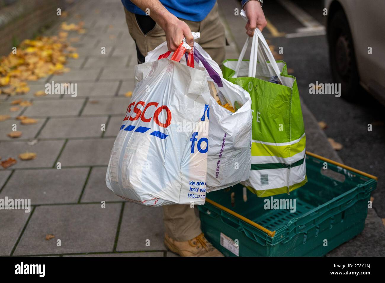 London, UK. 21st Nov, 2023. Sam from Norwood and Brixton Food Bank