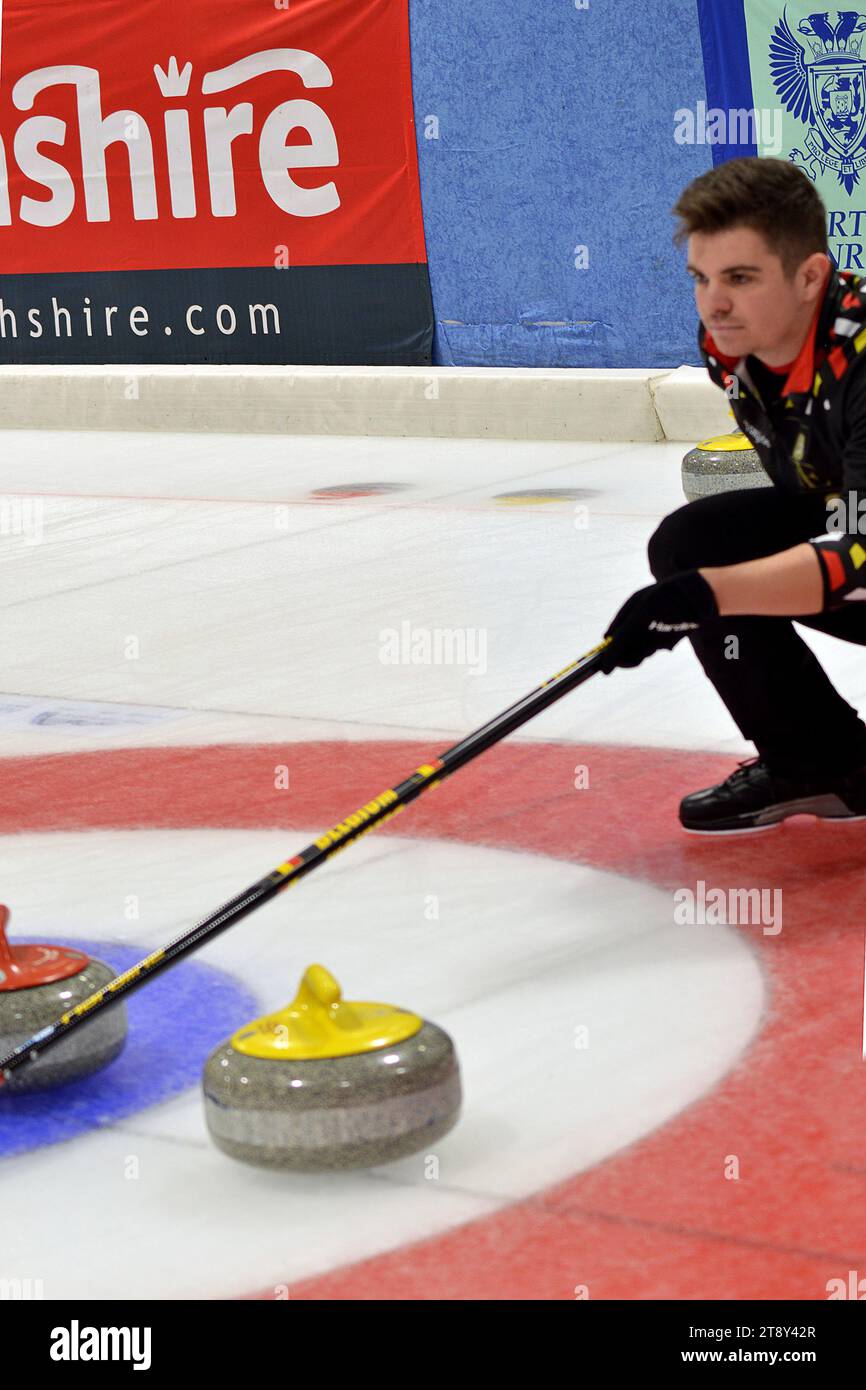 PERTH, SCOTLAND 21 NOVEMBER 2023 Action from the European Curling