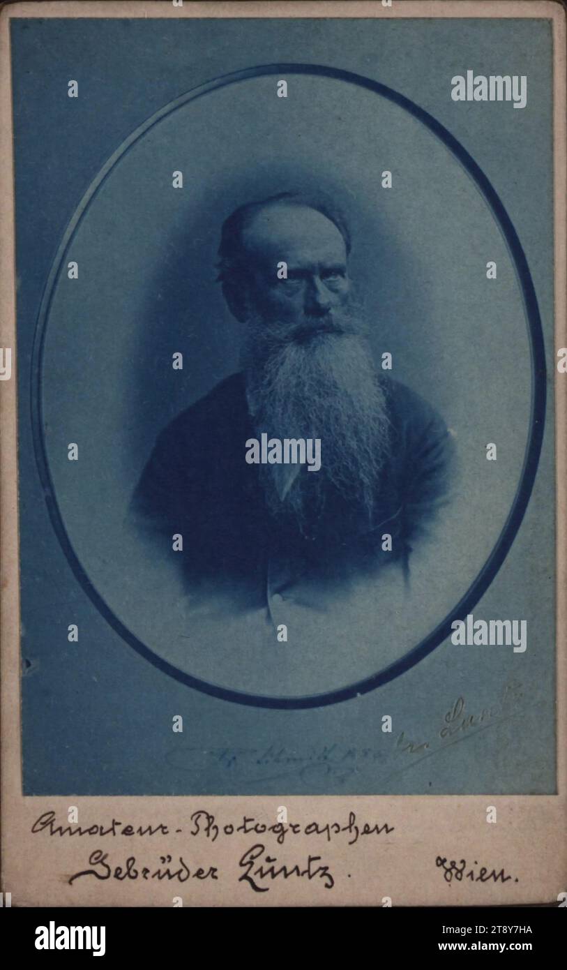Friedrich von Schmidt (1825-1891), architect, Gebrüder Luntz, Photographer, Date before 1892, cyanotype, height×width 10.5×6.6 cm, portrait, man, portrait, self-portrait of architect, The Vienna Collection Stock Photo