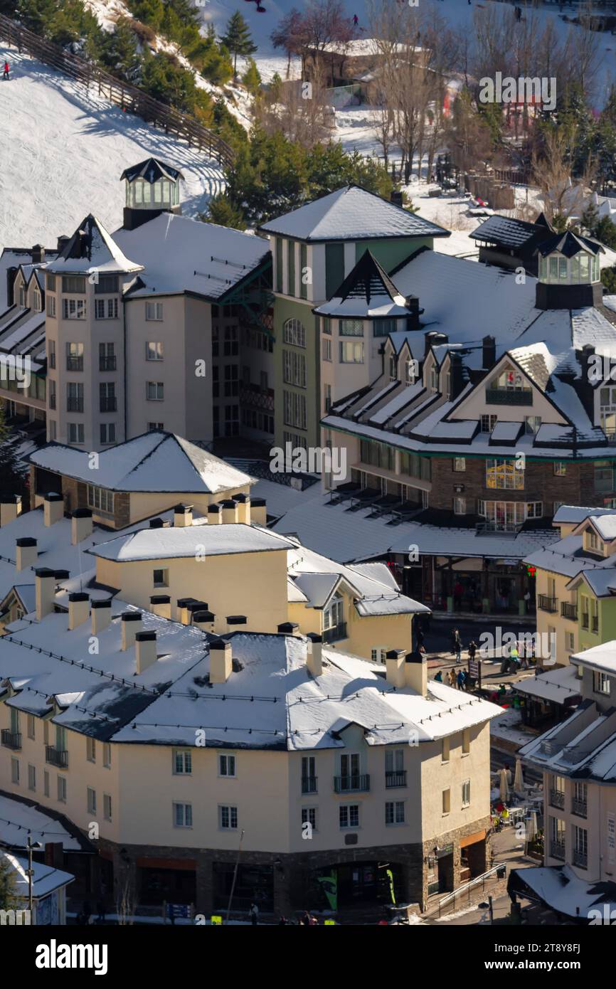 aerial view of sierra nevada ski resort, granada spain Stock Photo - Alamy