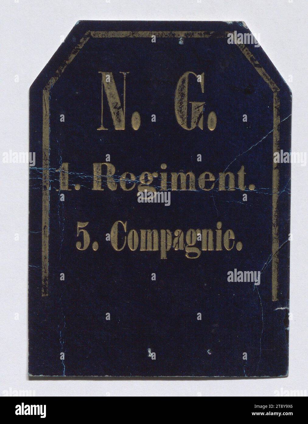 Guard slip for the Vienna National Guard, 1st Regiment, 5th Company, Unknown, 1848, paperboard, printing, height 10, 2 cm, width 7, 5 cm, Military, Revolutions of 1848, 1849, The Vienna Collection Stock Photo