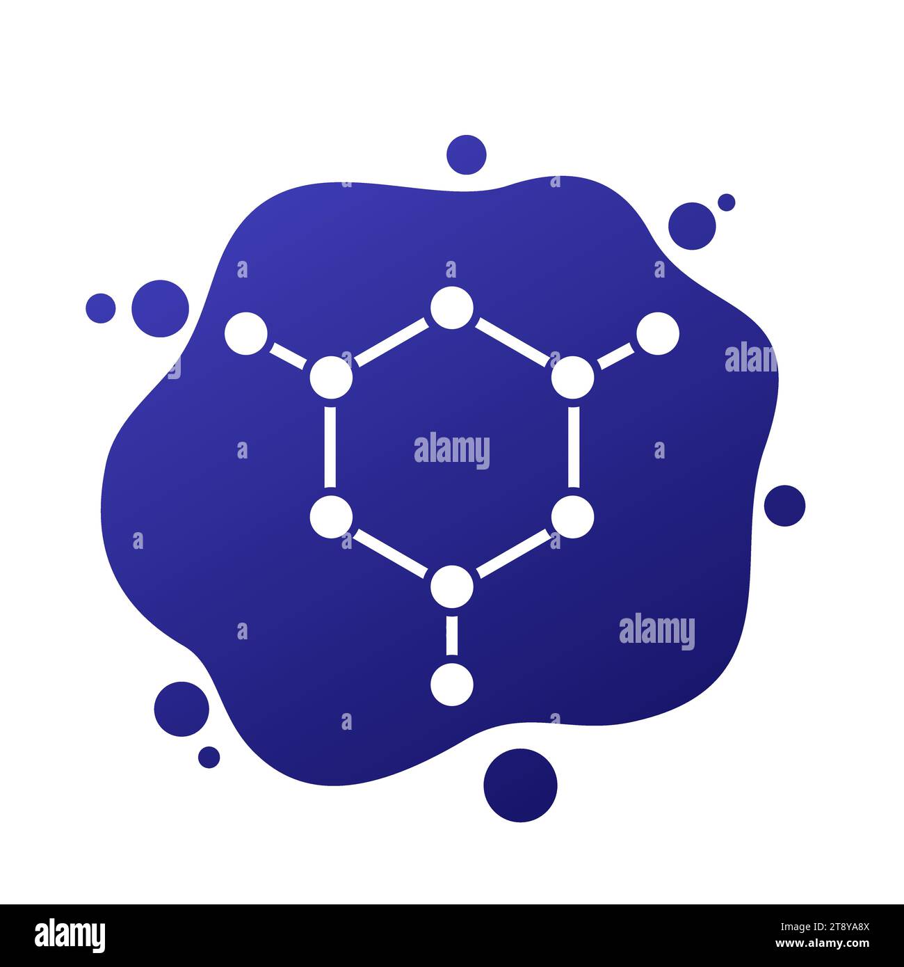 molecule vector icon, hexagonal organic structure Stock Vector Image ...