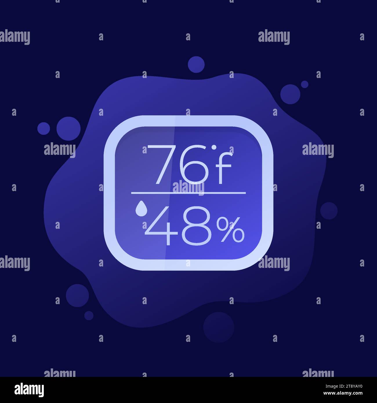 Temperature and humidity monitor icon, vector Stock Vector Image & Art ...