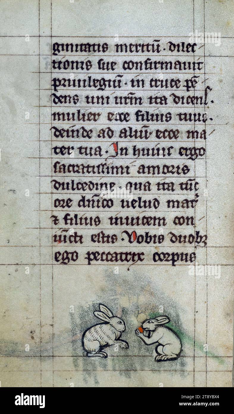 Drolleries Rabbits Book of Hours, Marginalia, This small Book of Hours is especially ...