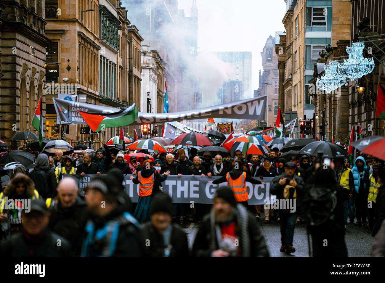 Palestine March in Glasgow Stock Photo - Alamy