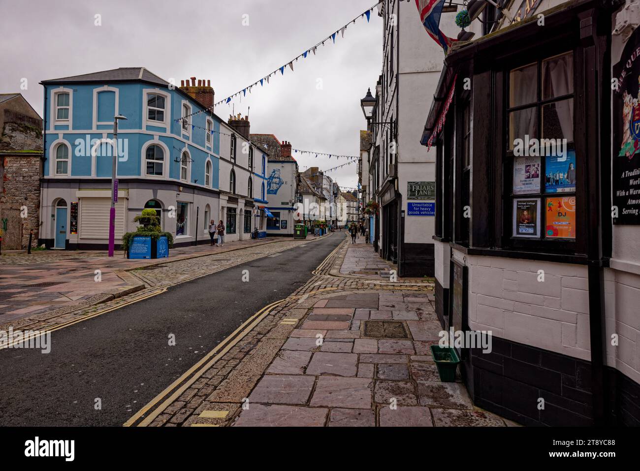 Southside Street in Plymouth Barbican, Devon, England. Stock Photo
