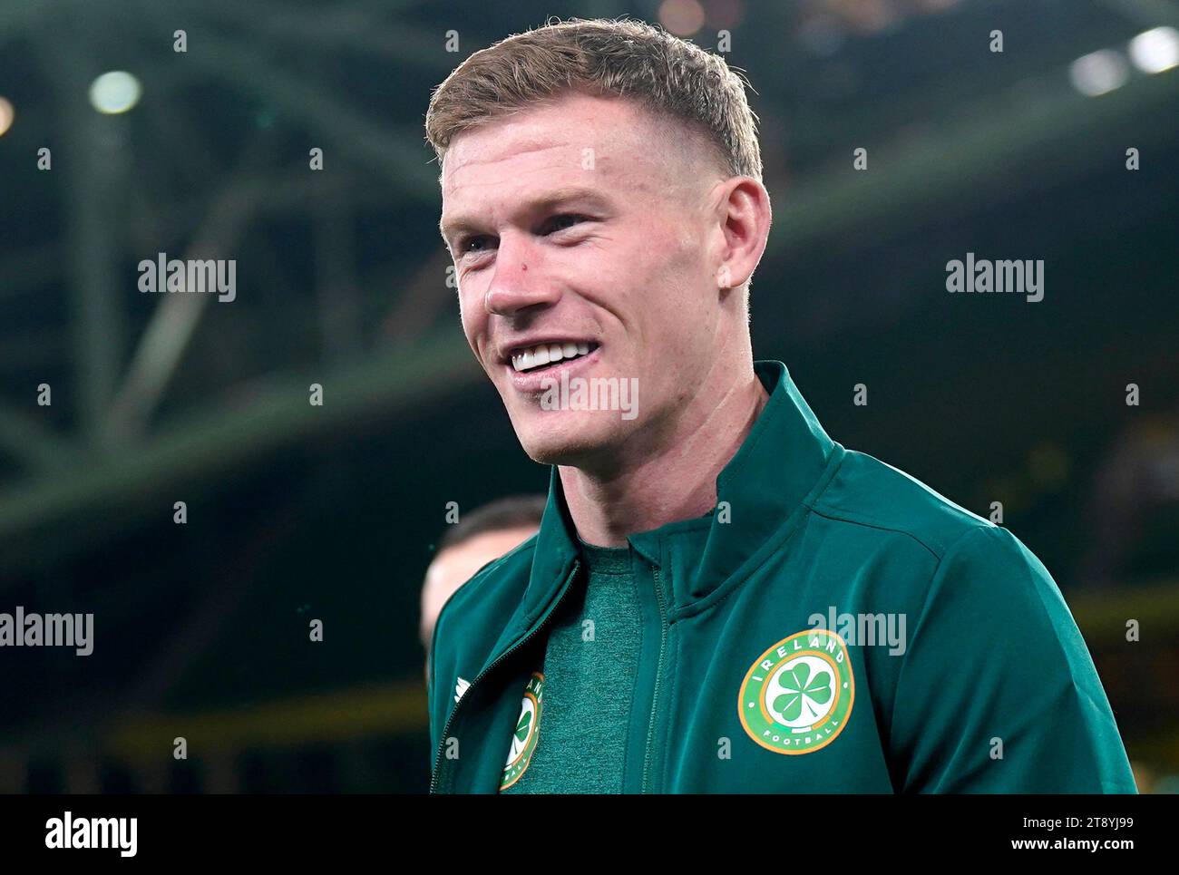 Republic of Ireland's James McClean before an International Friendly match at the Aviva Stadium, Dublin. Picture date: Tuesday November 21, 2023. Stock Photo