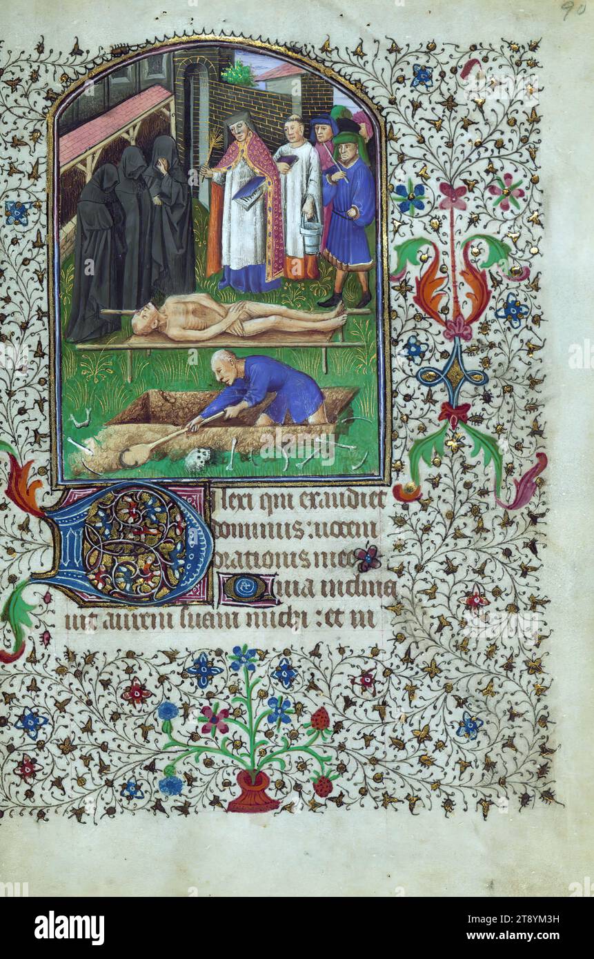 Book of Hours (for use of Amiens), Burial service, This Book of Hours was created ca. 1435-1440 in Amiens Stock Photo
