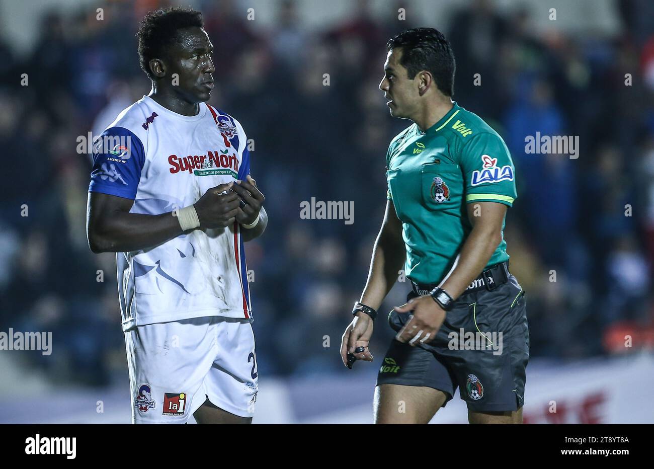 Acciones , durante el partido de futbol soccer entre Cafetaleros de Tapachula FC vs CimarronesFC . Jornada 5 del torneo Clausura de la Liga Ascenso MX . Estadio Heroes de Nacozari  a 5 de Febrero 2016.  © Stock Photo