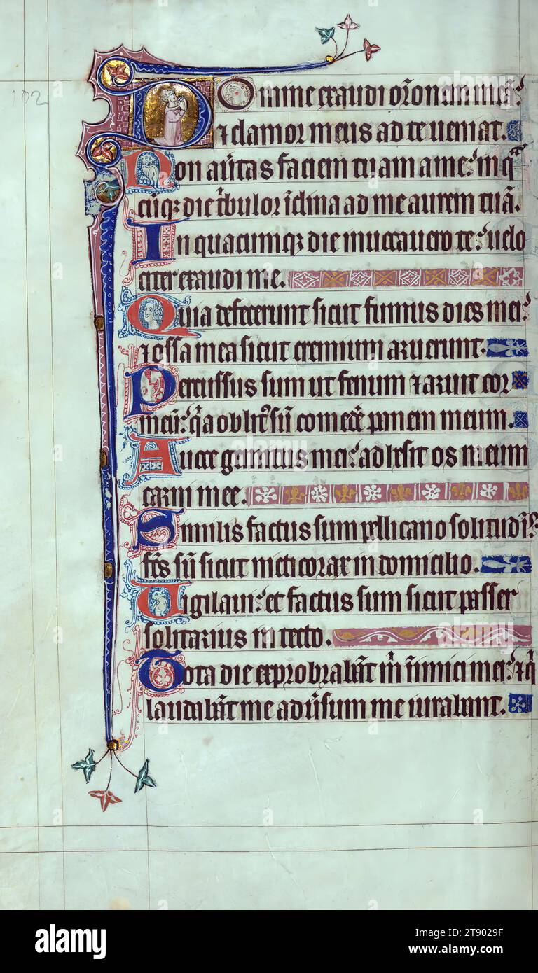 Psalter, Initial with male supplicant, This English Psalter was made