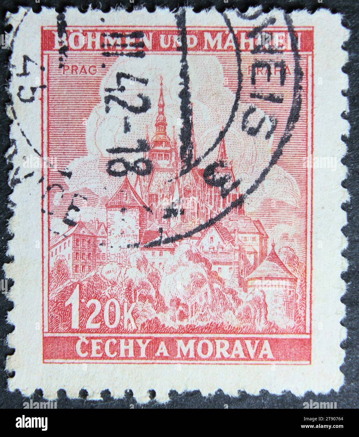 ISTANBUL, TURKEY JANUARY 24, 2021 German Bohemia and Moravia stamp