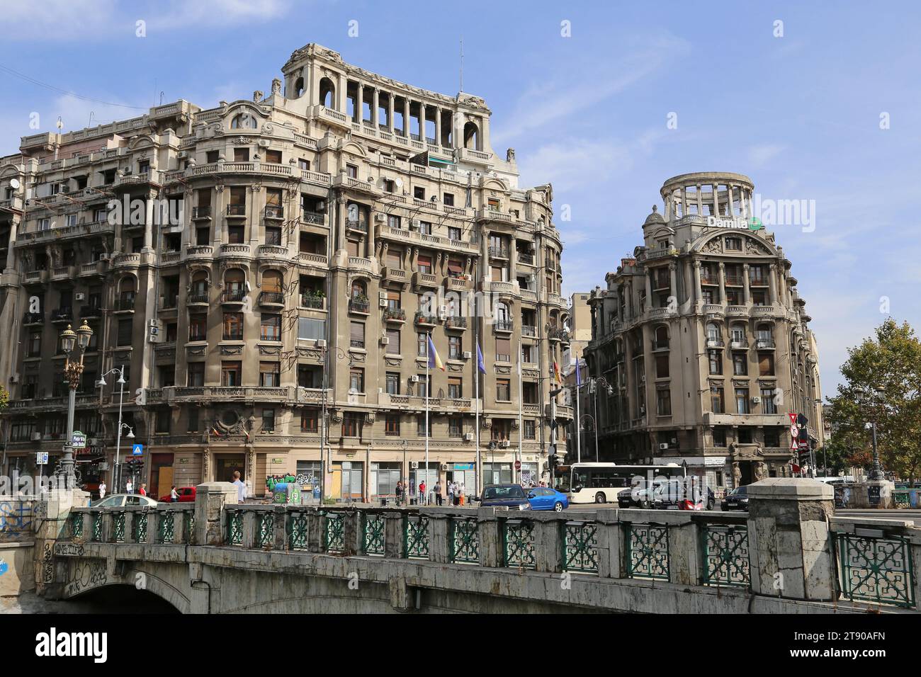 Gloriette Buildings, Splaiul Independentei, Old Town, Historic Centre, Bucharest, Municipality of Bucharest, Romania, Europe Stock Photo