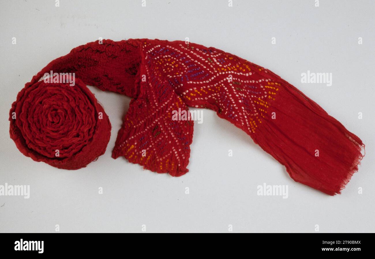 Rose Red Bandhani Silk Scarf from Rajasthan Rose Red Bandhani Silk Scarf from Rajasthan