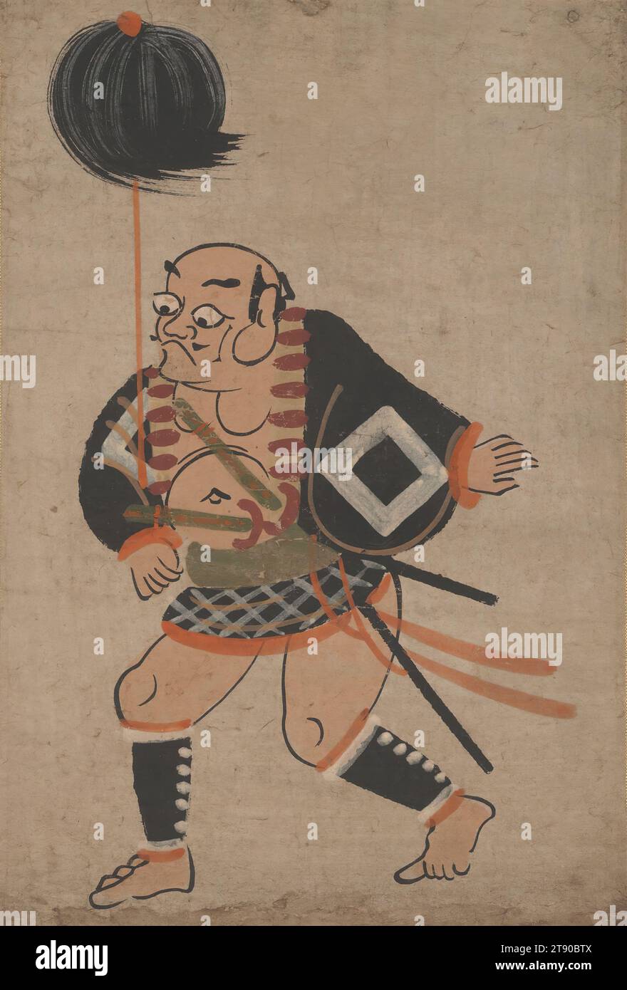 Ōtsu-e, 17th - 19th century, Unknown Japanese, 13 1/16 × 8 7/8 in. (33.18 × 22.54 cm) (image)40 1/2 × 13 3/16 in. (102.87 × 33.5 cm) (mount, without roller), Ink and color on paper, Japan, 17th-19th century Stock Photo