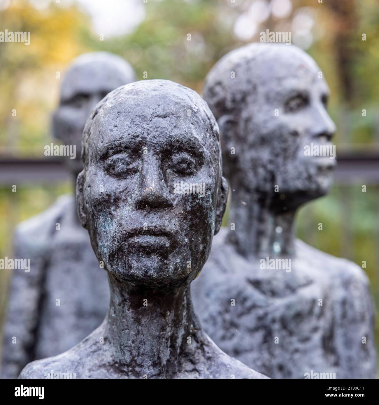Detail of the Monument to the Deported Jews by Will Lammert at the Jewish Cemetery, Grosse Hamburger Strasse, Mitte, Berlin, Germany Stock Photo
