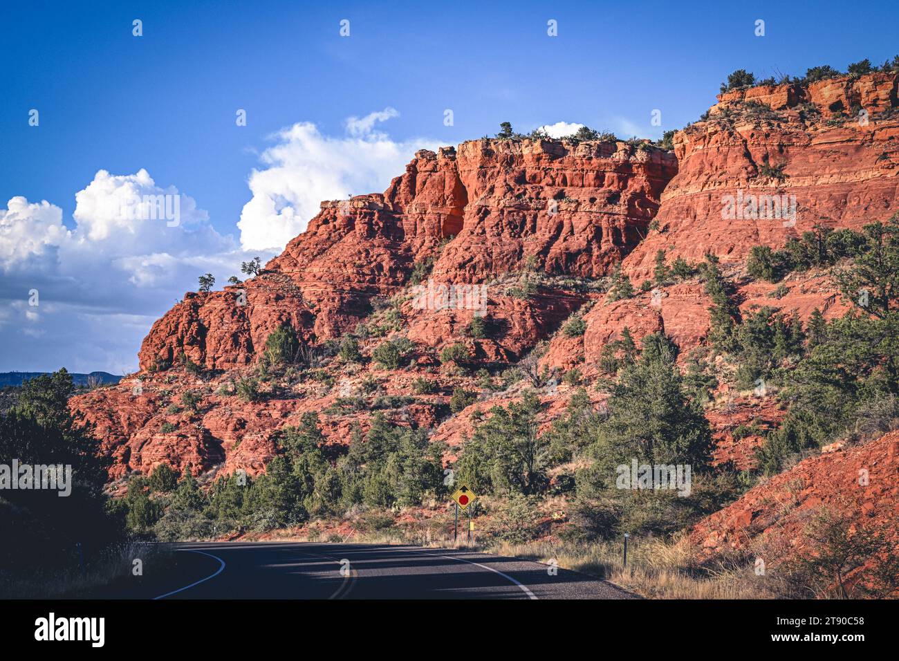 Sedona Arizona red rocks hiking in Red Rock State Park Stock Photo