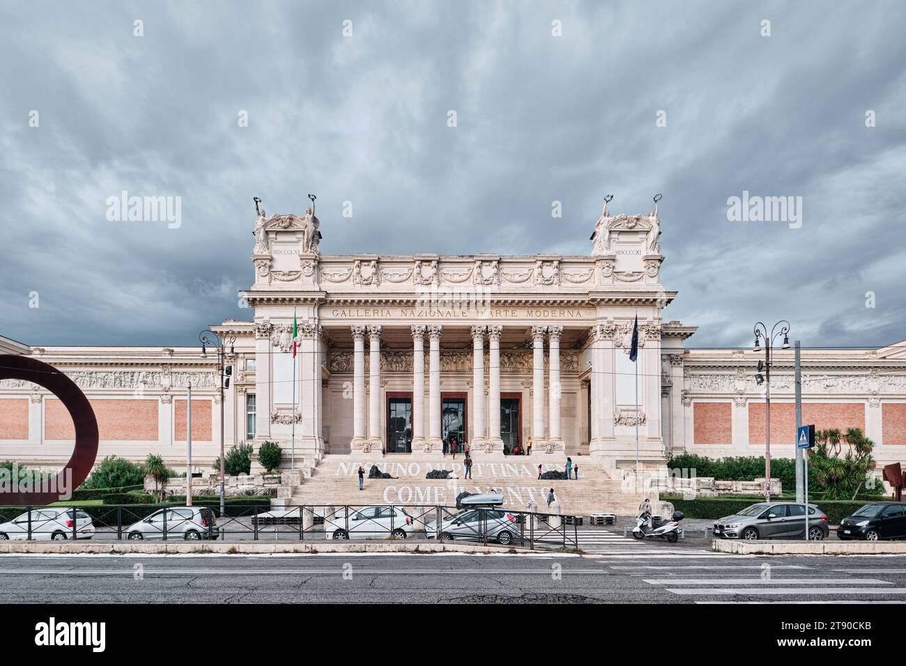 Rome, Italy - October 29 2023: Front view of Galleria Nazionale d'Arte Moderna (National Gallery of Modern Art) art gallery, founded in 1883, in Villa Stock Photo