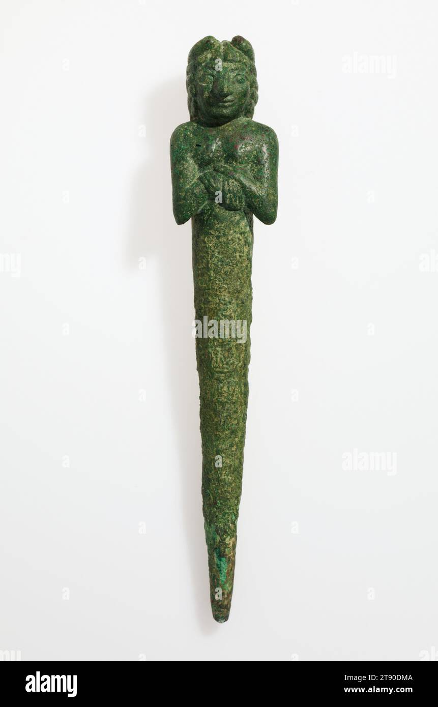 Peg Figure, c. 2500 BCE, 10 1/2 x 2 in. (26.67 x 5.08 cm), Copper, Sumeria (Iraq), 26th-25th century BCE Stock Photo