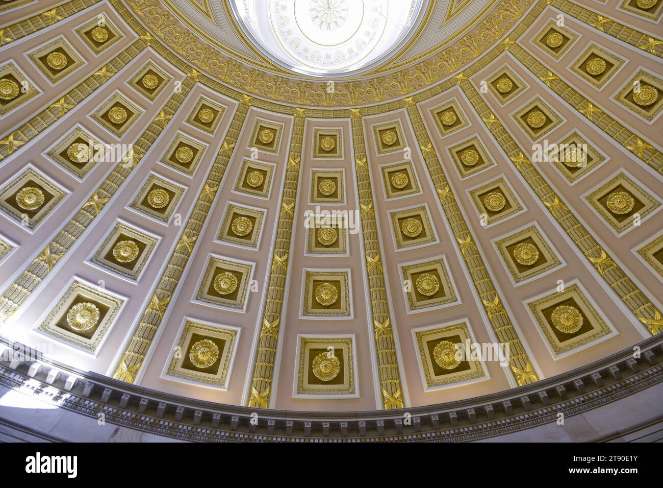 Close up of the detail on ceilings in Statuary Hall inside the Capitol