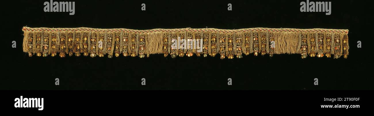 Fringe, 20th century, 53 1/2 x 5 x 1 in. (135.89 x 12.7 x 2.54 cm), Silk, cotton, metal, metallic thread, wood; passementerie, England (?), 20th century Stock Photo