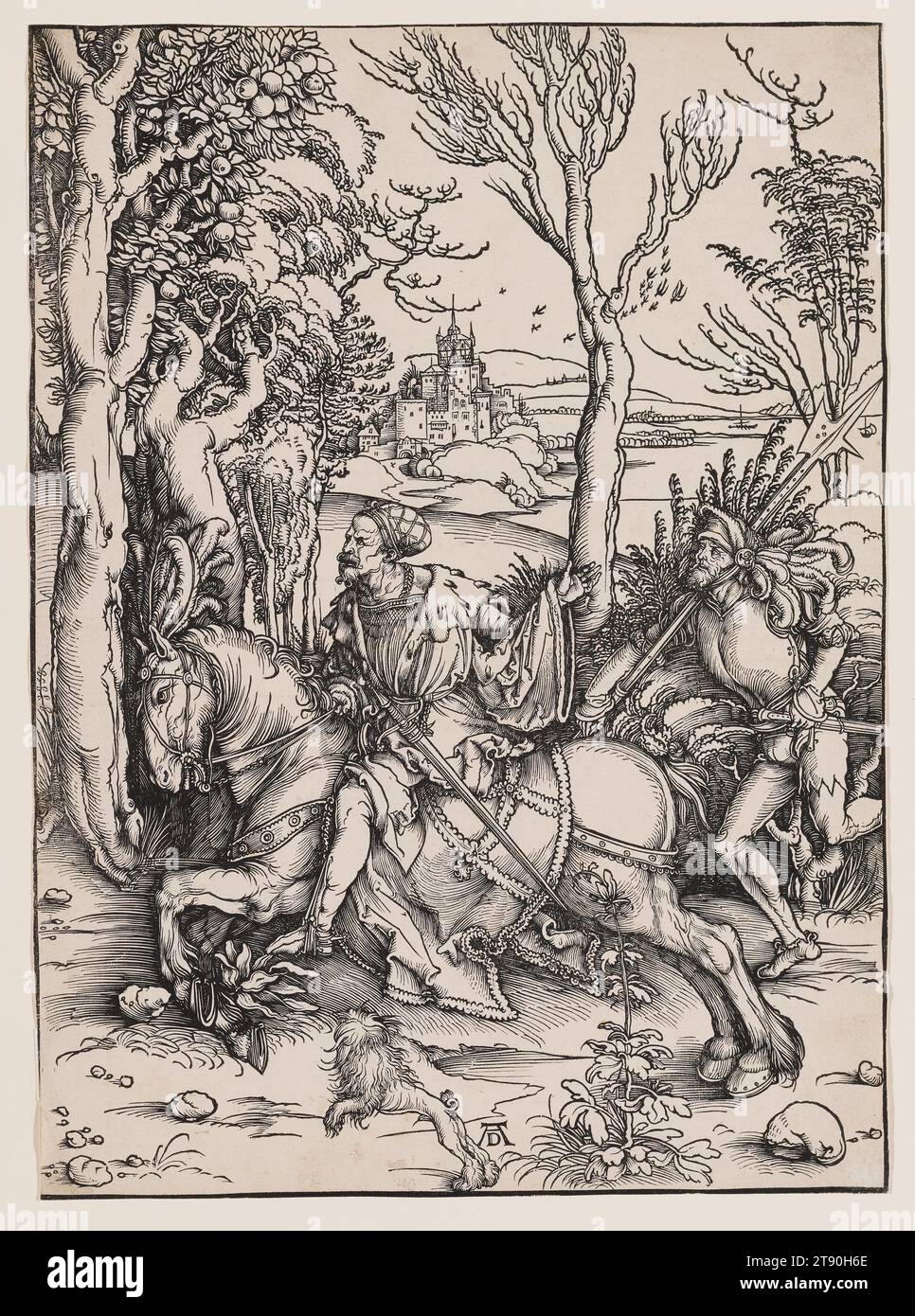 Knight on Horseback and the Lansquenet, c. 1496-1497, Albrecht Dürer ...