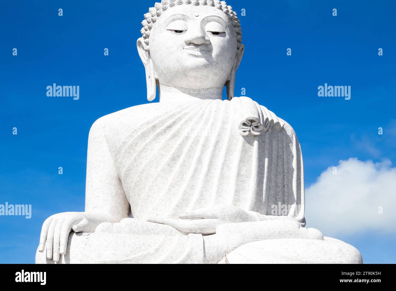 White marble Phuket Big Buddha - The Great Buddha of Phuket statue with ...
