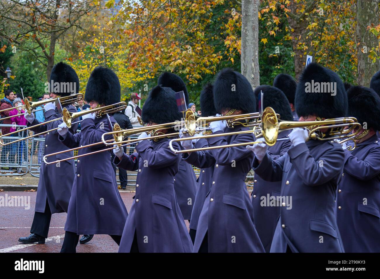 London, UK, 21st November 2023, The King and Queen formally welcomed the South Korean President Yoon Suk Yeol and the First Lady on the State visit to London., Andrew Lalchan Photography/Alamy Live News Stock Photo